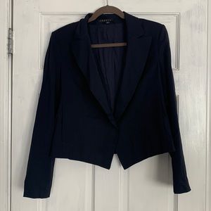 Theory cropped wool blazer
